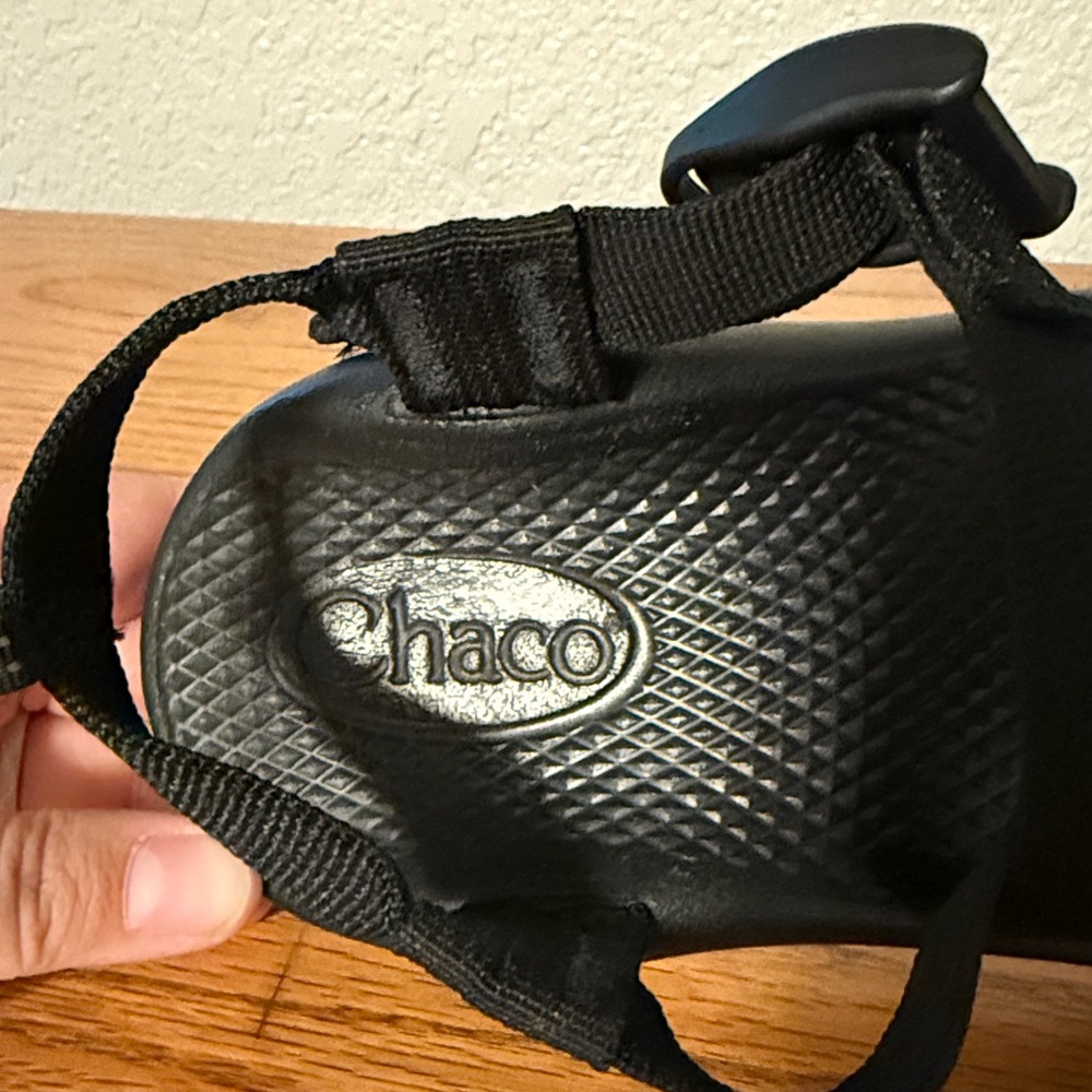 Kids Black Chaco Sandals - Picture 9 of 10